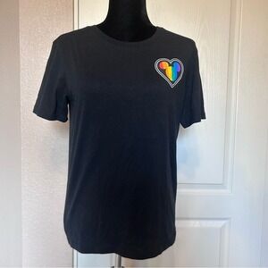 Disney Pride Collection Love‎ Black Crew T-Shirt Size Junior XL